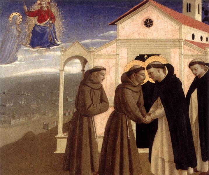 Meeting of St. Francis and St. Dominic, c.1429 - Fra Angélico
