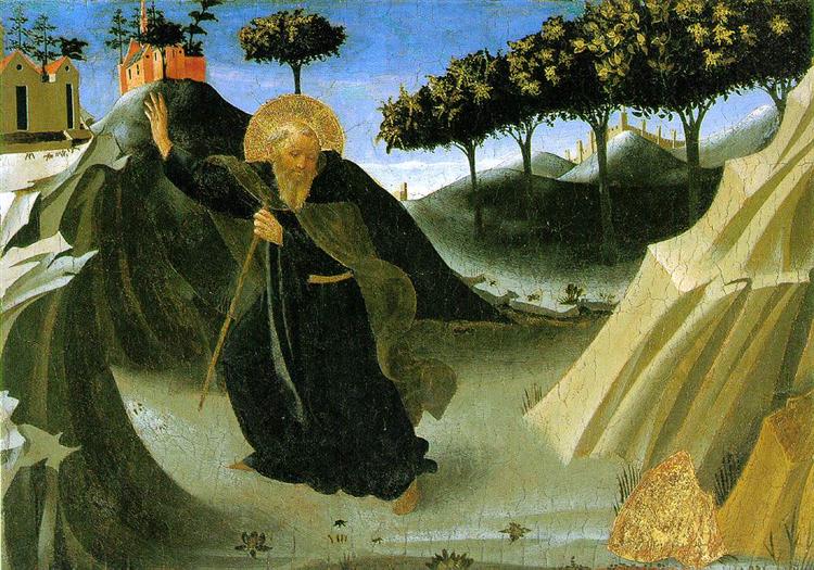 Saint Anthony the Abbot Tempted by a Lump of Gold, 1436 - Фра Анджеліко