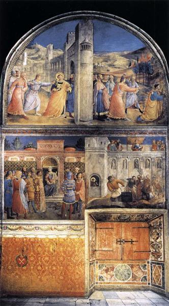 View of east wall of the chapel, 1447 - 1449 - Fra Angélico