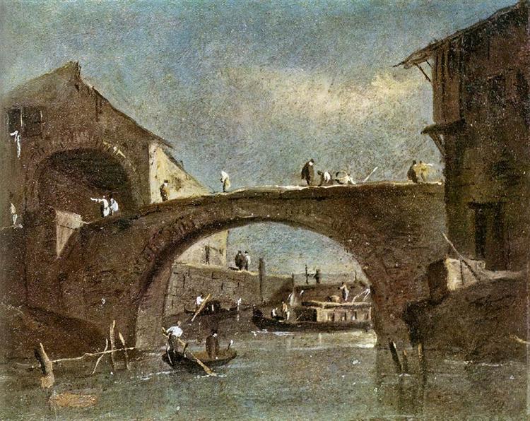Bridge at Dolo - Франческо Гварді