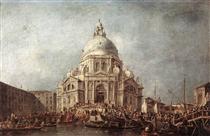 Le doge de Venise se rend à la Salute, le 21 novembre, jour de la commémoration de la fin de la peste de 1630 - Francesco Guardi