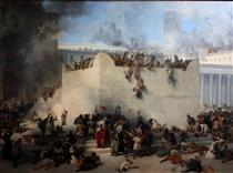 Die Zerstörung des Tempels von Jerusalem, - Francesco Hayez