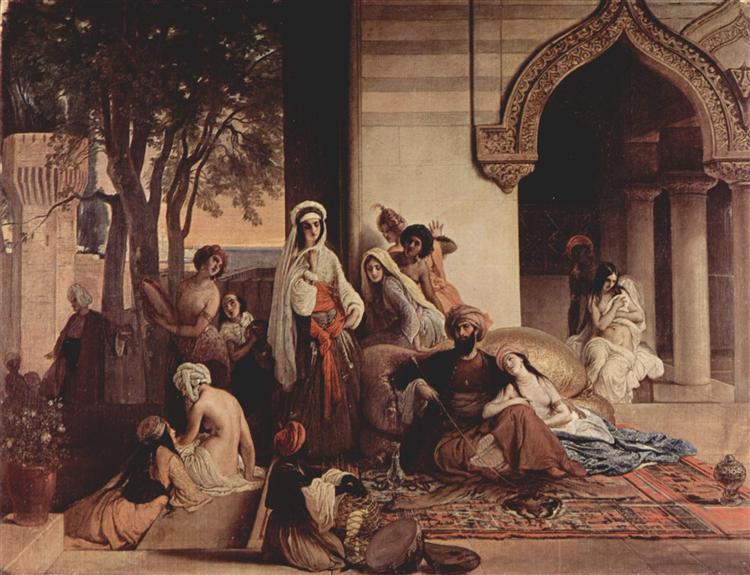 The new favorite (Harem scene), 1866 - Франческо Хайес
