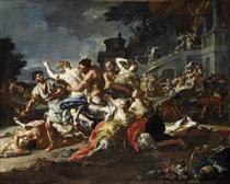 Batalha entre os Lápitas e os Centauros - Francesco Solimena