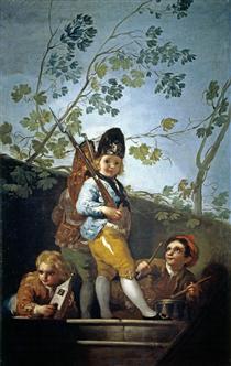 Meninos brincando de soldados - Francisco de Goya