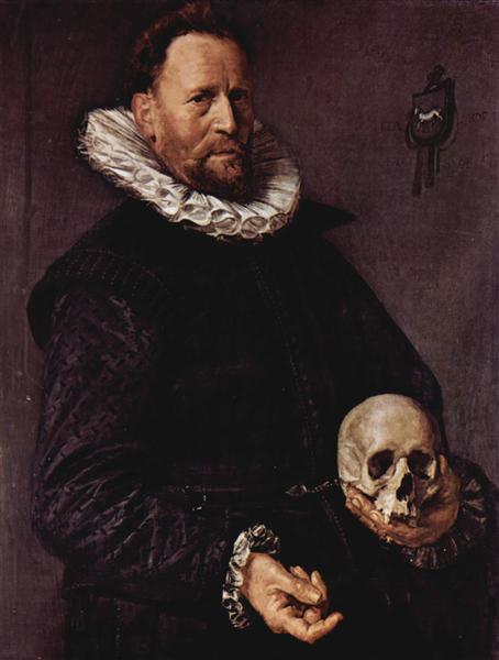 Portrait d'homme tenant un crâne, 1612 - Frans Hals