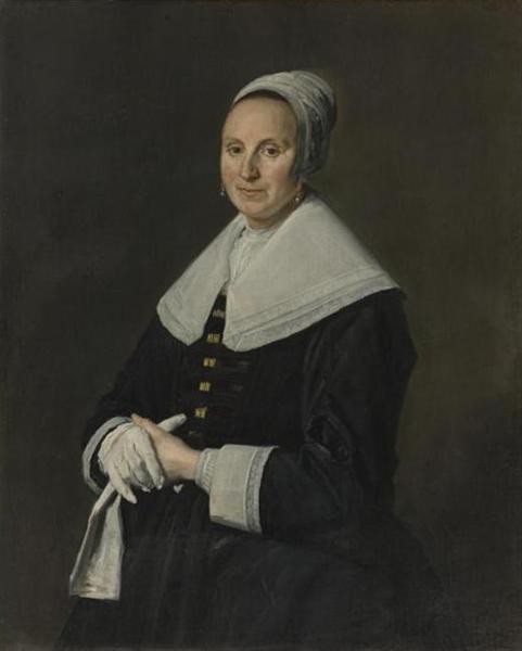 Portrait of woman with gloves, c.1650 - Frans Hals