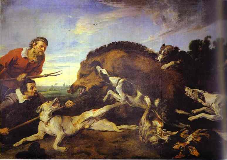 The Wild Boar Hunt, c.1640 - Frans Snyders - WikiArt.org
