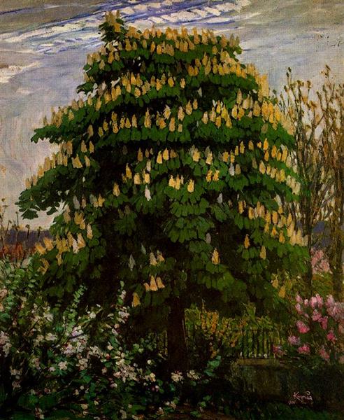 The chestnut tree in blossom, 1906 - Frantisek Kupka