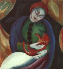 Girl with Cat II - Franz Marc