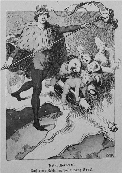 Illustration for magazine 'Die Gartenlaube', 1892 - Франц фон Штук