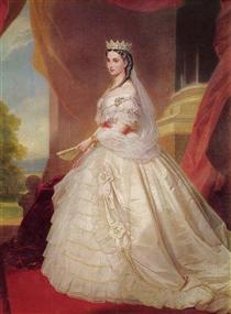 Portrait of Charlotte of Belgium - 弗朗兹·克萨韦尔·温德尔哈尔特