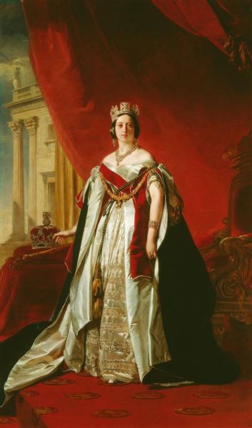 Portrait of Victoria of the United Kingdom, 1843 - Франц Ксавер Винтерхальтер