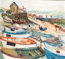 Moored Boats, Penzance - Fred Yates