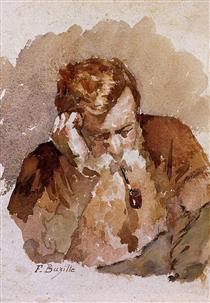 Man with a Pipe - Frederic Bazille
