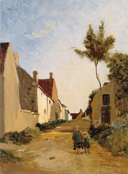 Village Street, 1865 - 弗雷德里克·巴齐耶