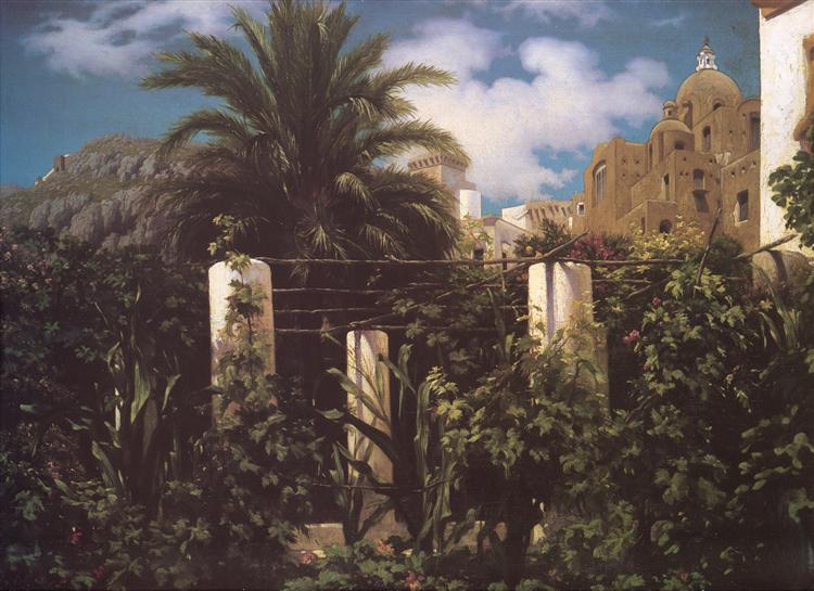 Garden of an Inn Capri - Frederic Leighton