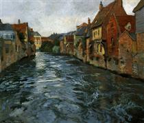 Riverside, View of Abbeville - Frits Thaulow