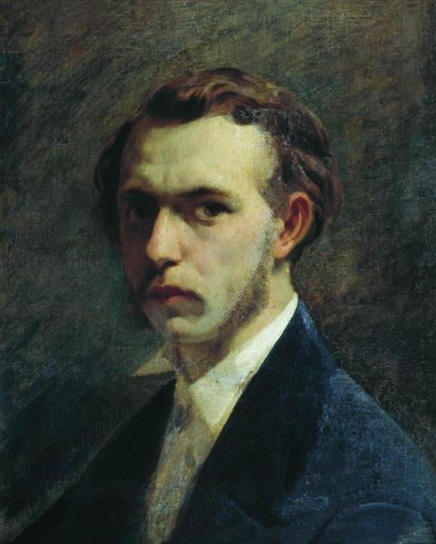 Self-portrait of the artist in youth, 1853 - Федір Бронников