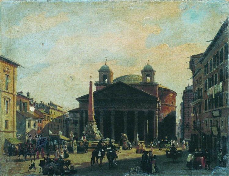 Square in Rome - Fyodor Bronnikov
