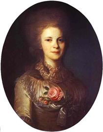 Portrait of V.N.Surovtseva - Fjodor Stepanowitsch Rokotow
