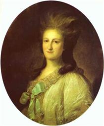 Portrait of Varvara Ermolayevna-Novosiltseva - Fedor Rokotov