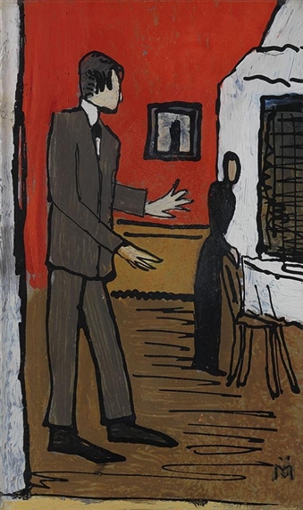 Paar in Interieur, 1917 - Gabriele Munter