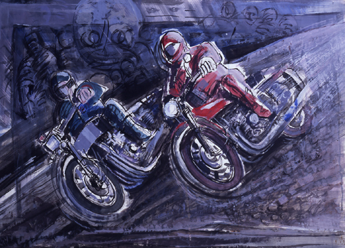Motor Cycle Race, 1979 - Gebre Kristos Desta