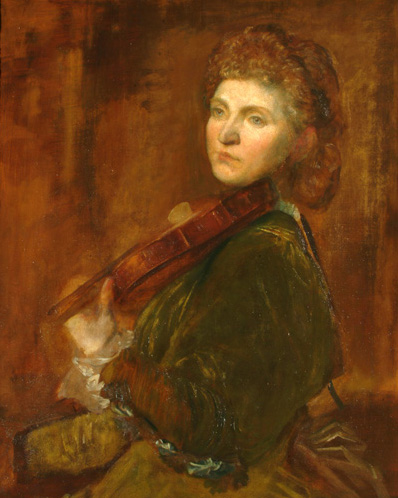 The portrait of violinist Wilma Neruda a.k.a Lady Hallé - Джордж Фредерік Воттс