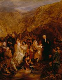 The Baptism on the Hillside - George Harvey