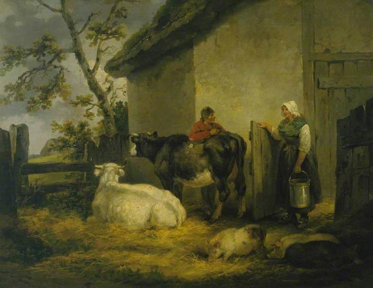 Cowherd and Milkmaid, 1792 - Джордж Морланд