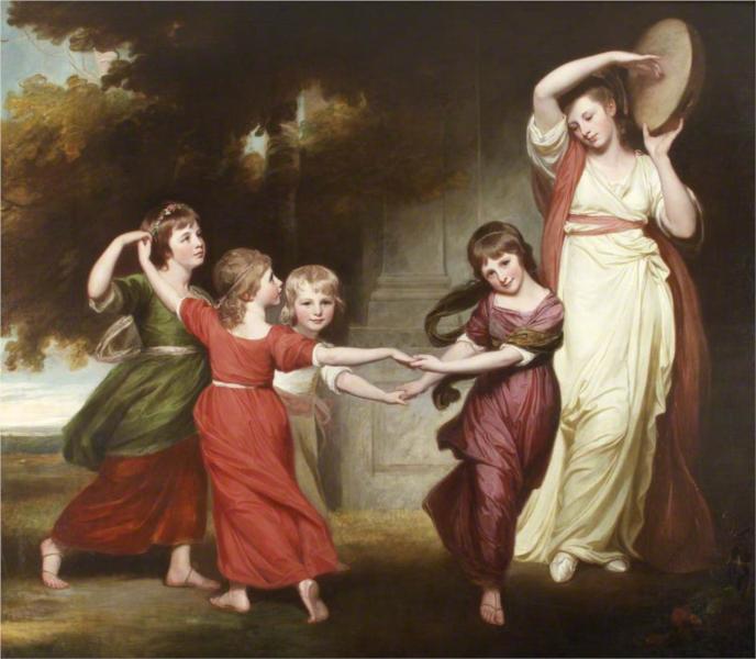 The Gower Family. The Children of Granville, 2nd Earl Gower, 1777 - Джордж Ромні