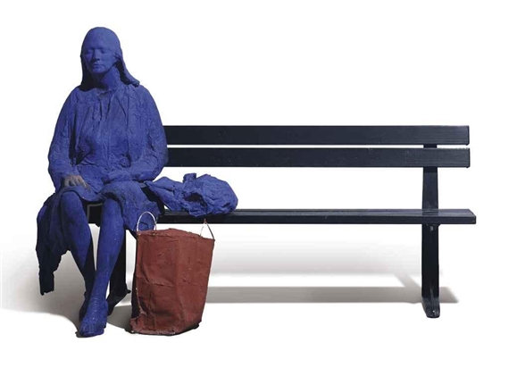 Blue Girl on Park Bench, 1980 - George Segal