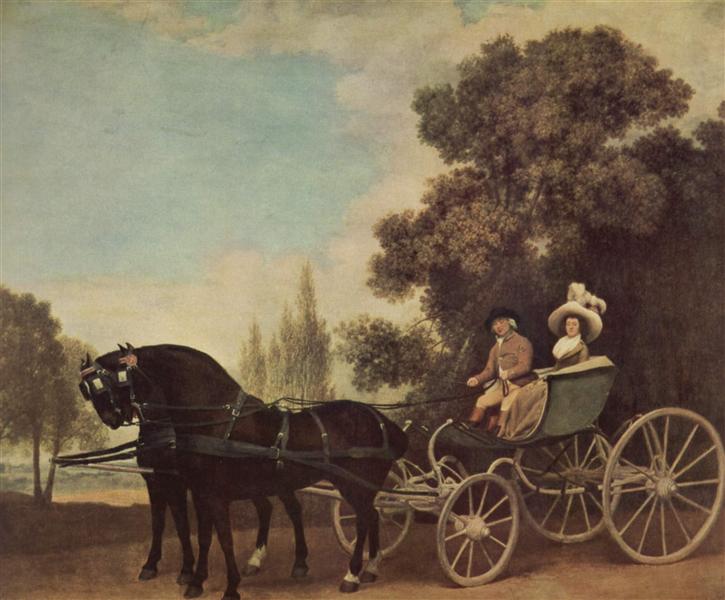 Lord and Lady in a Phaeton, 1787 - Джордж Стаббс