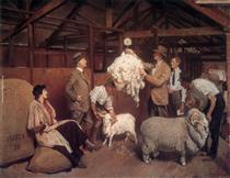 Weighing the Fleece - Джордж Вашингтон Ламберт