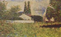 A house between trees - Georges Pierre Seurat