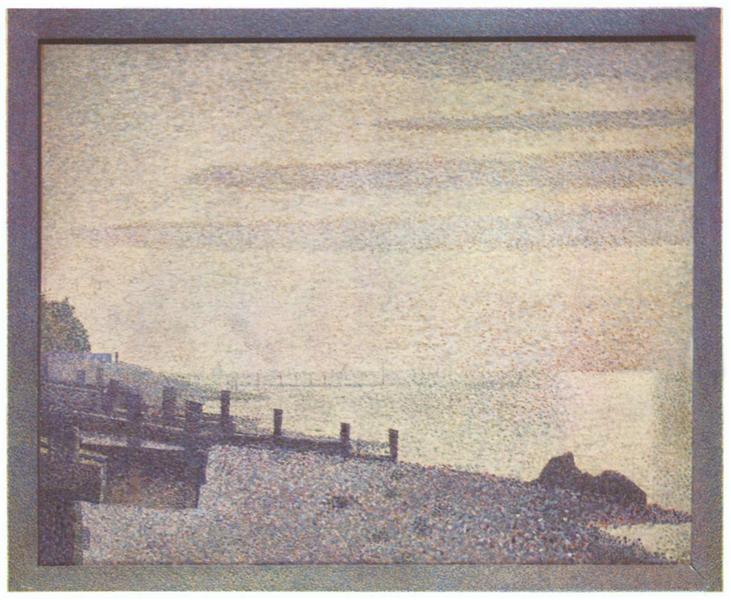 Mouth of the Seine at Honfleur, evening, 1886 - Georges Seurat