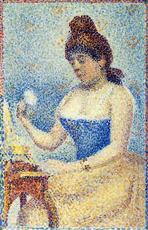 Study for "Young Woman Powdering Herself" - Georges Seurat