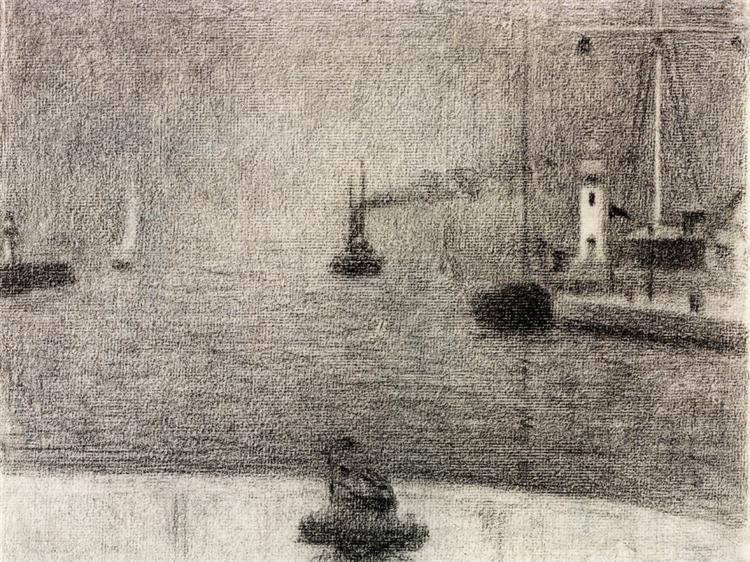 The Port of Honfleur, 1886 - Georges Seurat
