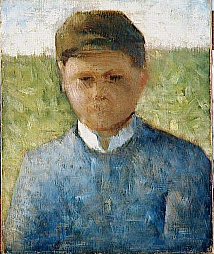 Молодой крестьянин в синем, 1882 - Жорж Сёра