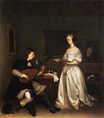 The Duet: Singer and Theorbo Player - Gerard Terborch