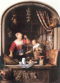 The Grocery Shop - Gerrit Dou