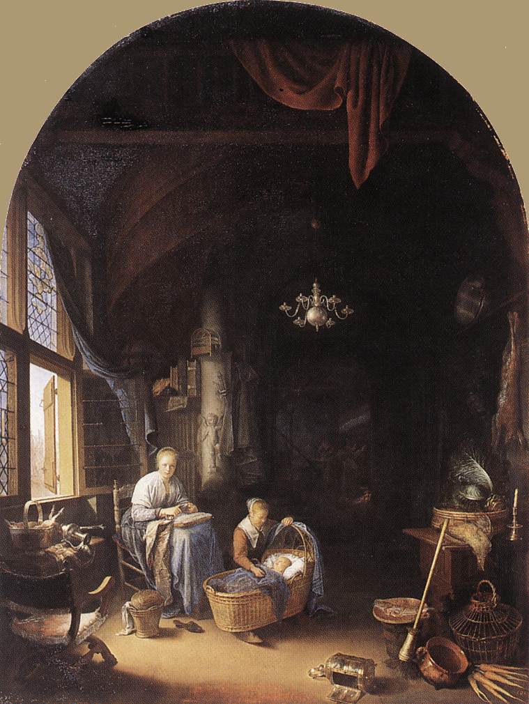 The Young Mother - Gerrit Dou - WikiArt.org - encyclopedia of visual arts
