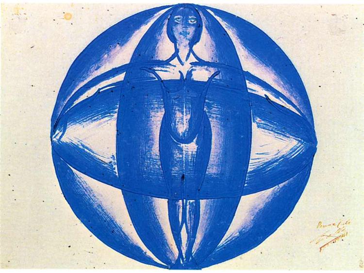 Mimicry synoptic': the sky-woman, 1915 - Giacomo Balla