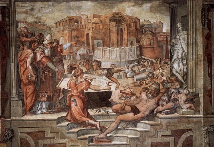 Paul III Farnese Directing the Continuance of St Peter's, 1546 - Джорджо Вазарі