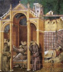 Apparition to Fra Agostino and to Bishop Guido of Arezzo - Giotto