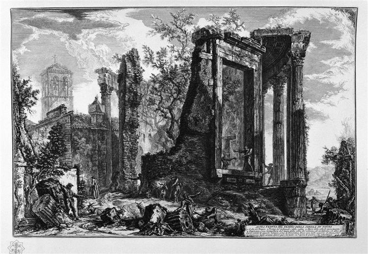 Another view of the Temple of the Sibyl at Tivoli, 1761 - Джованні Баттіста Піранезі