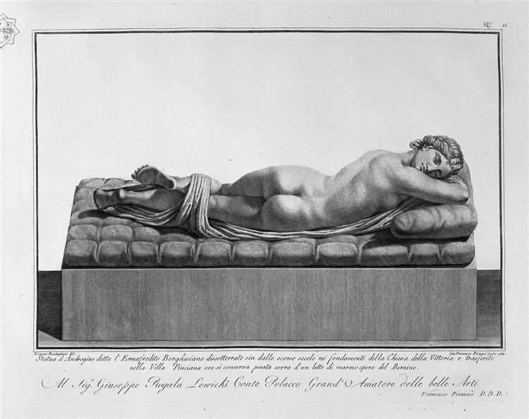 Borghese hermaphrodite - Giovanni Battista Piranesi