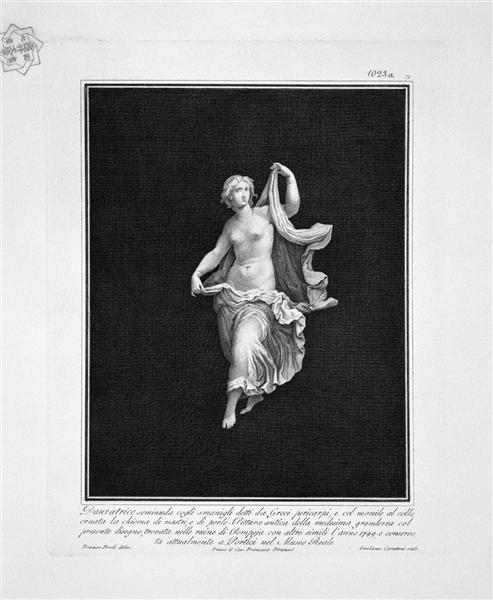 Half-naked dancer, taken from a painting of ancient Pompeii - Giovanni Battista Piranesi
