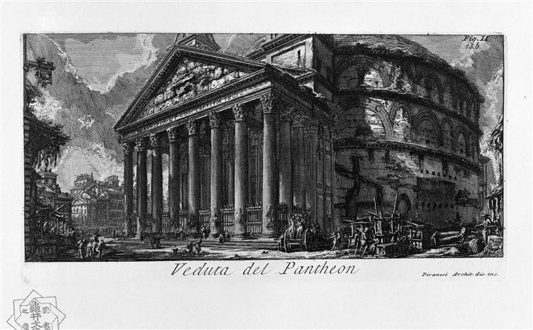 The Roman antiquities, t. 1, Plate XIV. Pantheon., 1756 - Giovanni Battista Piranesi